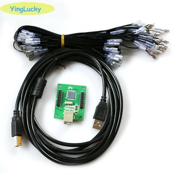 Yinglucky DIY 2 Spēlētāji, Arcade, lai USB Kontrolieris Adapteris Kursorsviru Savienotājs Kabeļu Instalācijas Komplekts MAME Tastatūras Encoder Valde