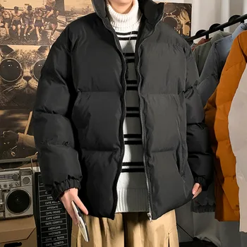 Privathinker korejiešu Vīrieši, Ziemas Siltās Jakas Parkas 8 vienkrāsainu Cilvēks Gadījuma Outwear Mēteļi 2020. Gadam Harajuku Vīriešu Parkas 5XL Apģērbi