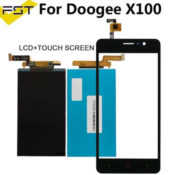 Sākotnējā Jaunu LCD + Touch Screen Digitizer Par Doogee X100 Ekrāns LCD Stikla Touch Panelis DEXP BL150 lcd displejs sensoru
