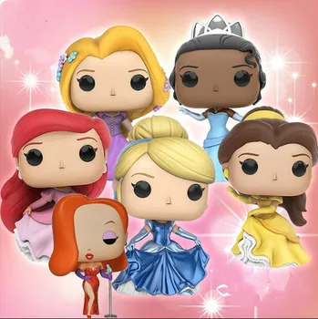 Funko Pop Princese Lelle Kolekcionējamus Modelis Puiku Rotaļlietām, Pelnrušķīte, Rapunzel,Elza Anna Vinila 2020 Rīcības Attēls Bērniem Rotaļlietas