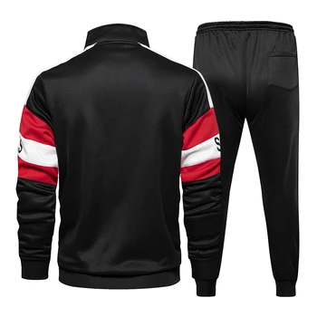 Jaunā Pavasara Vīriešu Apģērbi Vīriešiem Pelēkā Vārna Komplekti Drukas Uzvalks Uzstādīt Vilnas Rāvējslēdzēju Sporta Krekls Ikdienas Sporta Treniņbikses Mens Treniņtērpi 2021