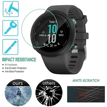 10PCS Rūdīta Stikla Garmin Swim 2 Ekrāna Aizsargs, Apaļas Sporta Smartwatch D35mm Aizsardzības Plēves