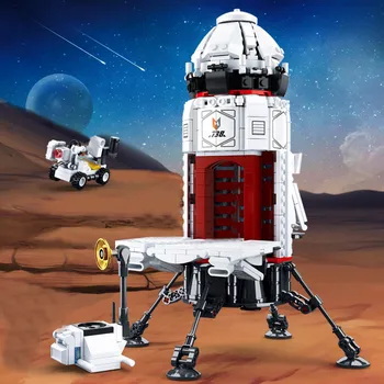 Kosmosa Staciju Raķešu Lunar Lander Kosmosa Atspoļkuģis Kuģa Skaitļi Modeli, Celtniecības Bloki, Ķieģeļi Rotaļlieta Bērniem, Dāvanu