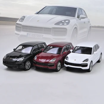 Welly 1/24 1:24 Mērogā Porsche Cayenne Turbo SUV Automašīnu Transportlīdzekļa Lējumiem Displejs Sakausējuma Plastmasas Modeli Dzimšanas dienu, Bērniem Zēnu un Meiteņu Rotaļlietas