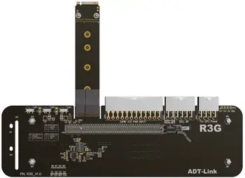 R43SG M. 2 taustiņu M NVMe Ārējās Grafikas Karte, Statīva Turētājs ar PCIe3.0 x4 Stāvvadu Kabeļu 32Gbs Par ITX STX NUC VEGA64 GTX1080ti