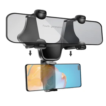 XMXCZKJ Universālā Viedtālrunis Auto Atpakaļskata Spogulī, tālrunis 360 Grādiem GPS Navigācijas Tālruņa Turētājs iPhone 6 8 Samsung Xiaomi