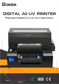A3 UV Plakanvirsmas impressora Tintes printeri sublimācijas Mašīna, Telefona gadījumā akrila PVC kartes pildspalvu, koka, stikla, metāla, Ķīna Top Zīmolu