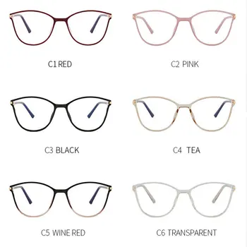 Ir 2021. Anti Zilās Gaismas Optiskās Brilles Sievietēm, Vīriešiem Vintage Jaunu Modes Cat Eye Rāmis Datoru Skaidrs, Objektīvs Unisex Brilles UV400