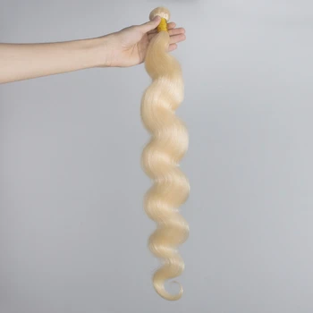 Blondi 613 cilvēka matu aust kūlīšos Ķermeņa Vilnis virgin brazillian matu pagarināšana īss 30 collas garš melnās sievietes 1 3 4 Pakas