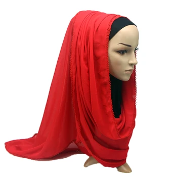 Smago Šifona Šalle, Skropstu Sievietes Ietin Šalles Vienkāršā Ilgi Galvu Hijabs 180*75cm