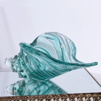 H&D Pūstā Stikla Gliemene Figūriņas Roku Darbs Mākslas Seashell Mājas Prese Kolekcija Kāzu Dekorēšana Ziemassvētku Un Dzimšanas Dienas Dāvana