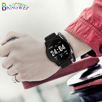 2019 BANGWEI Jaunu Smart Veselības Skatīties asinsspiediens, Sirdsdarbības Sporta Režīms Smart Skatīties Vīriešu, Sieviešu Fitness Watch Pulkstenis Ūdensizturīgs