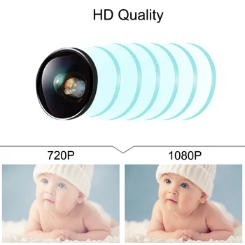 Bezvadu Baby Monitors Ar Kameru, 1080P divvirzienu Audio Raudāt Signalizācijas Nakts Redzamības Auto Izsekošana Bērnu Miega Uzraudzīt Bērnu Auklīte Tālruni