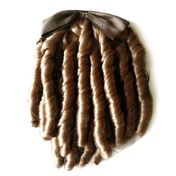 Sieviešu Romantiskā Ringlets Zirgaste Hairpiece ar Lenti 18. Gadsimta Koloniālās Dāma franču Kostīms Puse Parūka Halloween Karnevāls