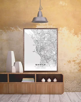 Manila, Filipīnas Kartes Plakāts