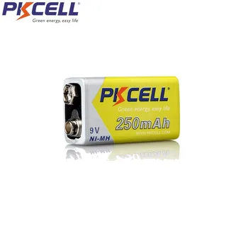 Elektronisko termometru 5gab PKCELL 9V nimh Uzlādējamā Baterija 6LR61 6F22 006p 250mah Signāla Rotaļlietas Walkman Tālvadības pults