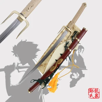 Par Samurai Champloo Mugen ' s Typhoon Uzbriest Zobenu Anime Cosplay Aksesuārus Ziemassvētku Dekoratīvie Zobenu Fantāzija Nav Asu