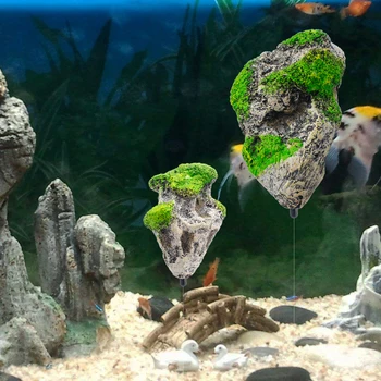 Akvārija Zivju Tvertnes Peldošās Rock Apturēta Akmens Mākslīgo Peldošo Pumeks Dekoru, kas peld Rock Ornaments