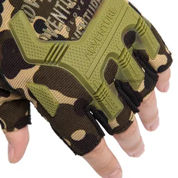 Taktiskā Fingerless Cimdi Vīriešiem Militārās Armijas Sporta Braukšanas Šaušanas Izjādes Motocikla Pusi Pirkstu Cimdi