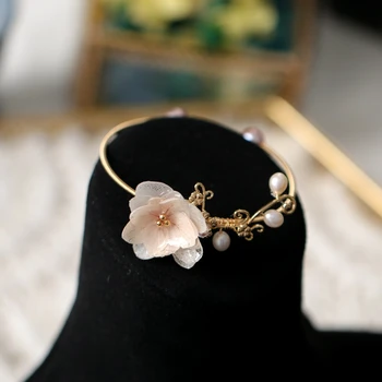 SINZRY karstā roku darbs pavasarī rotaslietas dabas pērle konservēti ziedu elegantu šarmu aproces aproces unikāls tautas pērļu rotaslietas