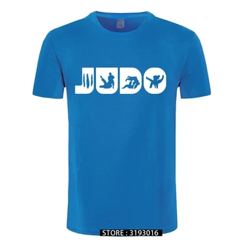 Džudo Mākslas Logo Modelis T Krekls Vīriešiem Crewneck Kokvilnas Drukāt Tee Kreklu Ziemassvētku Dienā Camisas Hombre Zaudēt Modes Gadījuma Tshirt