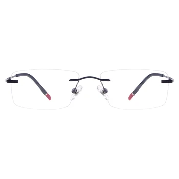 Vīriešu un Sieviešu Modes Taisnstūra bez apmales Brilles Metāla Recepšu Brilles Rāmis Optiskās Lēcas Tuvredzība vecuma tālredzība