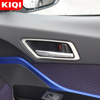 KIQI 4gab/Komplekts no Nerūsējoša Tērauda Iekšējās Automašīnu Durvju Roktura Vāciņš Durvis Bļodā Apli Apdares Toyota CHR C-AP 2016 -2020 Piederumi