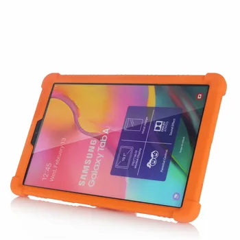 Tablet Case for Samsung Galaxy Tab 10.1 2019 T510 T515 Stāvēt Segtu Mīksta Silikona Samsung Tab 10.1 2019 Tablete Gadījumā