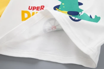 Jauna Rudens 2020. Gadam Zēnu Drēbes Uzvalku Karikatūra Dinozauru garām Piedurknēm Top T-krekls, Džinsi, 2 Gab. Komplekts Bērniem Drēbes Gadījuma Puika