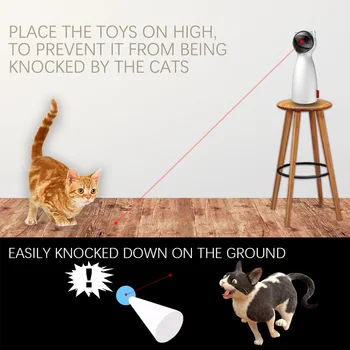 Creative Cat Pet LED Lāzera Smieklīgi Rotaļlieta Smart Automātiskā Kaķu treniņiem Izklaidējošas Rotaļlietas Vairāku Leņķa Regulēšana USB Maksas