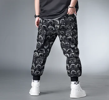7XL 6XL 5XL XXXXL Streetwear Vīriešiem Hip Hop Black Kabatas Kravas Bikses 2020. Gadam Harēma Joggers Sweatpant Bikses Gadījuma Bikses