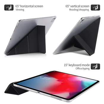 IPad Pro 12 9 Lietā 2020 2018 PU Ādas Smart Cover iPad Pro 12 9 3th 4. Paaudzes 2020 2018 DATORA Cietajā Atpakaļ Tablete Gadījumā