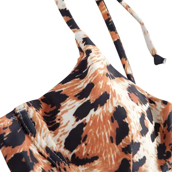 Bikini 2020. Gadam Peldkostīmu Push Up Peldkostīmi Leopards Izdrukāt Mežģīnes Up Sieviešu Sexy Brazīlijas Biquini Augsta Vidukļa Bikini Peldkostīms
