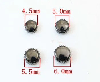 Melns Generic Full Metal Skatīties Vainagu 2.0 mm Maza Diametra 4.0 mm līdz 7.0 mm Izmērs