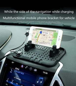 Multi-funkcionāla Auto Navigācijas Mobilo Telefonu pretslīdes Paklājiņš USB Lādētājs Mini cooper jcw uzdzīvotājs tautietis kabriolets Piederumi