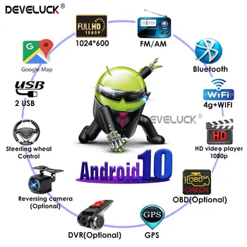 Android 10.0 2 din Auto Radio Multimediju Video Atskaņotāju Hyundai Tucson 2 LM IX35 2009-GPS navigācijas RDS IPS autoradio