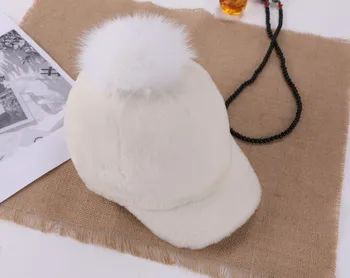 2019 Karstā pārdošanas Sievietes Klp Ziemas Sabiezēt Kažokādas Cepuri Ziemā Silts Aitu Cirpšana vāciņš ar Fox kažokādas bumbiņu cepuri KWA641