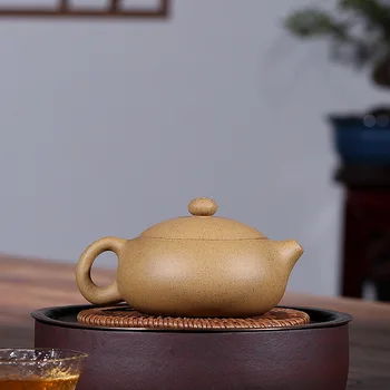 Autentisks Yixing Dzīvoklis Xi Shi Tējkanna Roku Darbs Kung Fu Tējkanna Radošo Teaware Nosūtīt Dāvanu Kastē