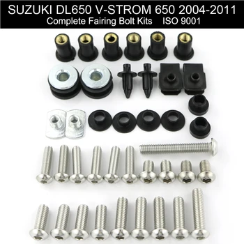 Par Suzuki DL650 V-Strom 650 2004. - 2011. Gads Pabeigtu Pilnu Aptecētājs Skrūves Komplekts Ātruma Riekstu Aptecētājs Klipus Nerūsējošā Tērauda