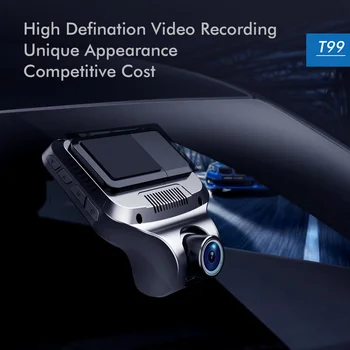 Anytek T99 Braukšanas Ieraksti 1080P HD 2.45 Collu Nakts redzamības Loop Ierakstīšanas IPS Ekrānu Dash Dual Camera Reversa Attēlu DVR Kamera