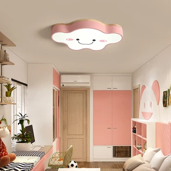 Mūsdienu LED Mākonis Griestu Gaisma ar Tālvadības Ziemeļvalstu Smaids Sejas Lampas Bērni Lustras Apgaismojums Meitenēm Guļamistaba, Dzīvojamā Istaba, Bēniņi