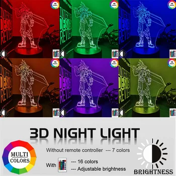 3D Led Nakts Gaismas Mākonis Nesaskaņas Attēls Krāsains Nightlight Kids Guļamistaba Dekors Gaismas USB Galda Lampa Spēle Final Fantasy Dāvanu