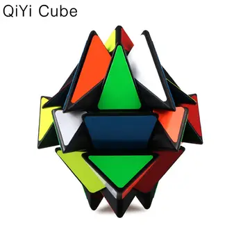 QIYI Ass Magic Cube Nelikumīgi Mainīt Jinggang Profesionālās Puzzle Ātrums Kubs Ar Matēta Uzlīme 3x3x3 Melna Ķermeņa Kuba