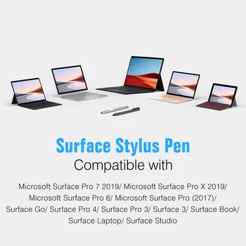 Palmu Noraidījumu Pildspalva Microsoft Surface,4096 Spiediena Jūtīgums Virsmas Stylus Atbalsta 600hrs Spēlēt Laika Surface Pro 7