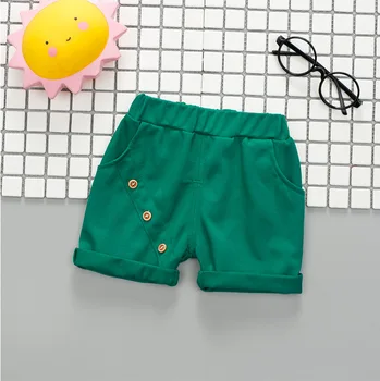 BibiCola Bērnu zēnu īsās bikses-šorti bērnu vasaras modes kokvilnas bikses bērniem, zēni, meitenes, cietā pludmales šorti bērnu apģērbi 1-4Y