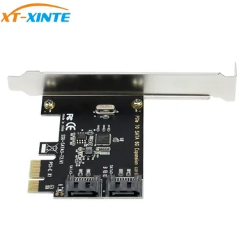 XT-XINTE PCIe PCI Express SATA 3.0 2-Port SATA III 6G Paplašināšanas Kartes Adapter PCIE Kontrolieris Karti