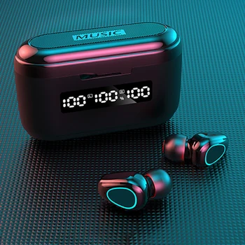 Uzlādes Lodziņā TWS Bezvadu Austiņas Bluetooth Austiņas Earbuds Auriculares Austiņas ar Vadu Viedtālrunis Ar Mikrofonu