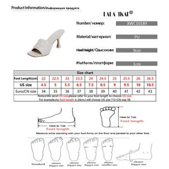 LALA IKAI Sieviešu Vasaras Duncis Sandales Modes Rūtainā Modelis ar Augstiem Papēžiem Atvērtu Purngalu Dāmas Kurpes, Liela Izmēra 2020. gadam XWC10189-5