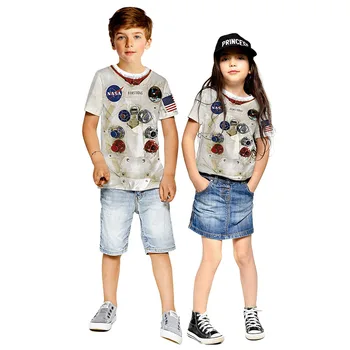 Armstrong Skafandrs Iespiestas Bērnu T Krekls Enfant Vasaras 2020. Gadam, Modes Īsām Piedurknēm Dzimšanas Dienas Zēni Meitenes Tshirt Bērnu Drēbes