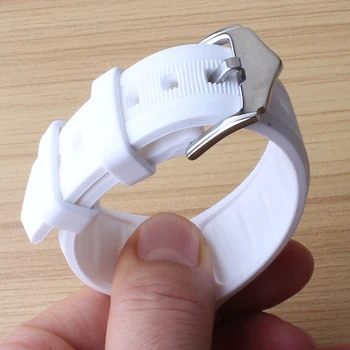 Watchband balta gumija mīksta Ūdensnecaurlaidīga Pulksteņi vīriešu aksesuāri 16mm 18mm 20mm 22mm 24mm modes nomaiņa watchbands siksnas jaunas